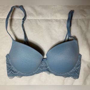 Blue Push Up Bra